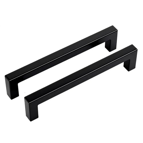 Haidms Black Cabinet Handles 6-1/4 Inch Matte Black Cabinet Handles 30 Pack - color: Black, size: 6-1/4 Inch Hole Center