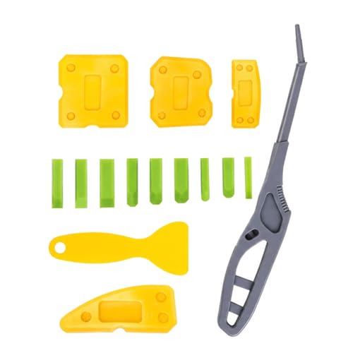 15PCS Multifunctional Grouting Tool Set Joint Presser Leveller Kitchens/Bathrooms/Windows/Sink Silicone Pad and Plastic Scraper