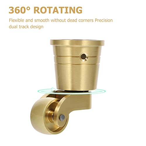 TEHAUX Furniture Casters 2.63 Round Cup Wheels 360 Swivel Universal Caster for Office Furniture Sofa Chair Cabinet and Table Legs Quiet Floor-Safe Installation with 3 Screws