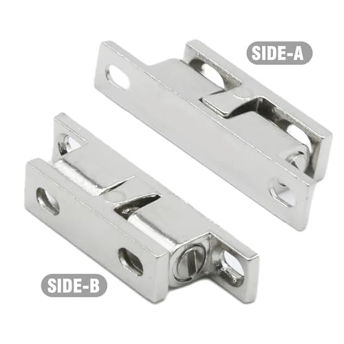 MDEOOSKY 12Pcs 2 inch 50mm Double Ball Tension Roller Catch Latch, Zinc Alloy Ball Catch Omitfu Set with Screws, Corrosion Resistance Ball Catch Tension Latches for Cabinet Wardrobes