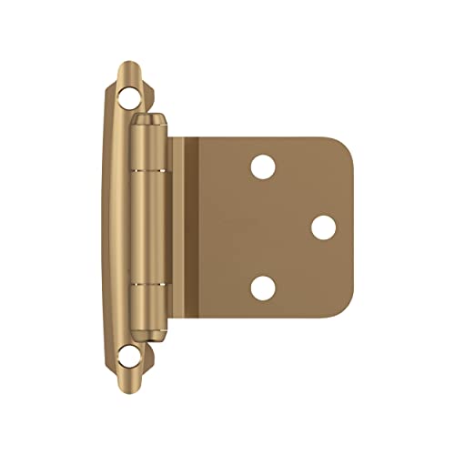 Amerock 1 Pair Variable Overlay Champagne Bronze Cabinet Hinge - color: Champagne Bronze, size: Reverse Bevel