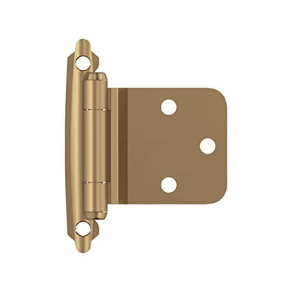 Amerock 1 Pair Variable Overlay Champagne Bronze Cabinet Hinge - color: Champagne Bronze, size: Reverse Bevel