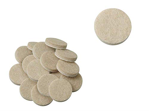 AKOAK 50 Pieces 3/4-Inch Furniture Round Felt Pads, Self-Adhesive,to Protect The Furniture and Floors,Beige