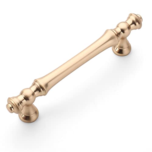 Amerdeco 10 Pack Brushed Brass Cabinet Pulls 3.75" - color: Brushed Brass, size: 3.75" hole center