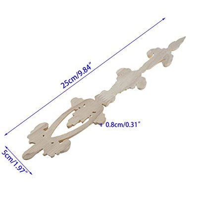 4 Pcs Wood Carved Onlays Appliques Decorative Carving Decals - style: Style1,4 pcs