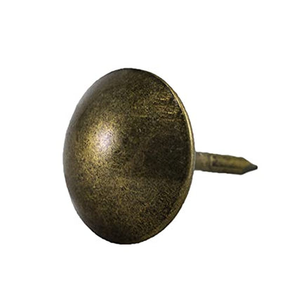 500-Pack Upholstery Tacks - 7/16 inch Decorative Furniture Nails for Chairs, Headboards, and DIY Decor - Antique Brass Heavy Duty Furniture Pins - DX0511AB500