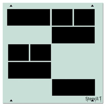 Stencil1 Structure Pattern Stencil 11" x 11" Geometric Wall Decor - color: Structure Repeat Wallpaper Pattern Stencil