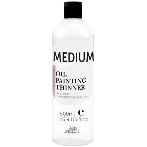 PHOENIX Oil Paint Thinner - 16.9 Fl Oz. / 500ml Bottle Oil Brush Cleaner - style: Paint Thinner 16.9 Fl Oz.