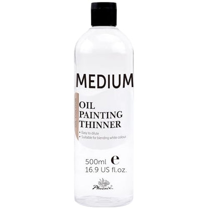 PHOENIX Oil Paint Thinner - 16.9 Fl Oz. / 500ml Bottle Oil Brush Cleaner - style: Paint Thinner 16.9 Fl Oz.