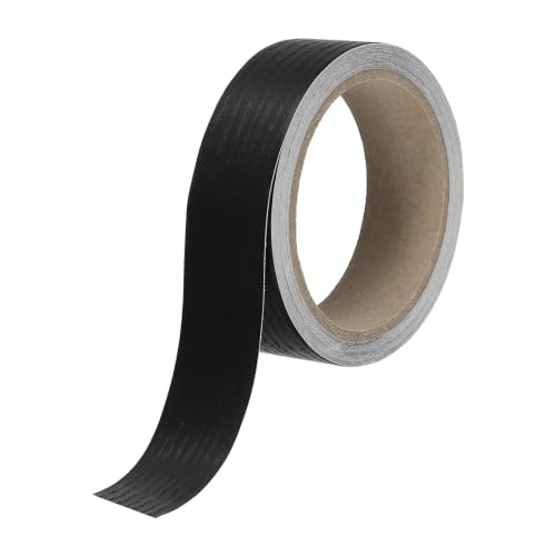 uxcell PVC Edge Banding Tape 3/16" Black Peel Stick Edging Trim - color: Black, size: 3/16"