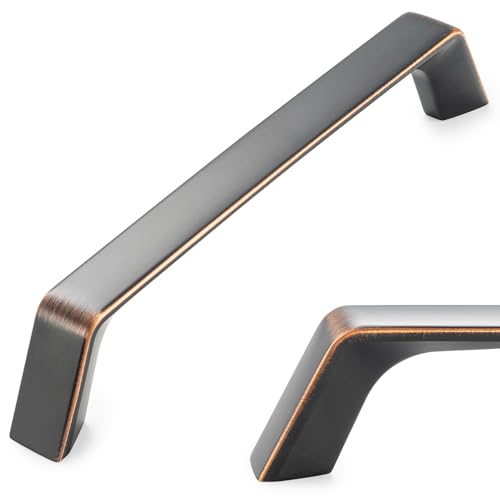 KOOFIZO 10 Pack 5 Inch Oil Rubbed Bronze Cabinet Pulls Rubbed Bronze Cabinet Handles Hardware for Kitchen Cabinets Drawers P21 Bedroom Dresser Bathroom Vanity Cupboard - color: Oil Rubbed Bronze, size: 5" CC - 10Pcs