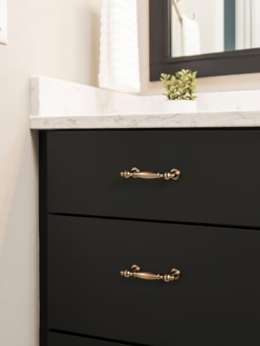 5 Pack Champagne Bronze Cabinet Pulls 3" Hole Center - color: Champagne Bronze, size: 3" hole center