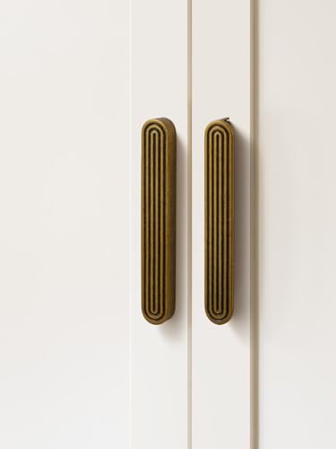 Cabinet Pulls Antique Brass 6.3" Hole Center 5 Pack - color: Antique Brass, size: 6-5/16"(160mm) Hole Center