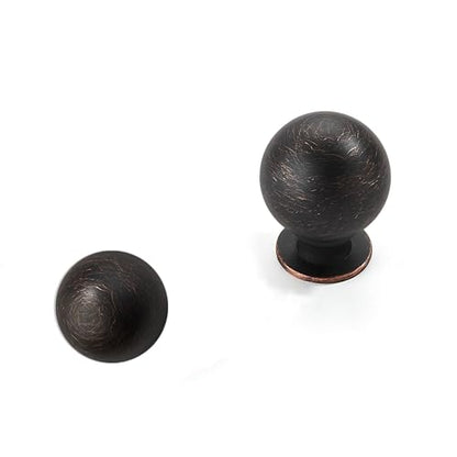 khtumeware 2 Pack 1.1 Inch Oil Rubbed Bronze Cabinet Knobs Small Ball Kitchen Cabinet Hardware Drawer Knobs Pulls for Drawers. - color: Oil Rubbed Bronze, size: 1-1/8 Inch(28mm)Diameter