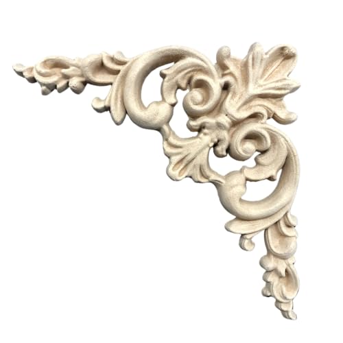 WoodUbend WUB2094A Pack of 2 Pediment Applique - Heat Bendable & Flexible Wood Onlays 11x21cm - DIY Craft, Furniture & Home Decor - Easy to Apply & Paint - Versatile, Reusable & Decorative Decals - size: WUB2094A