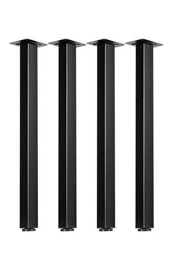 LCSDLHLSY Metal Table Legs 32Inch,Heavy Duty Square Desk Leg,Black Set of 4 - size: 32 Inch