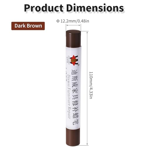 Wood Filler Sticks, Dark Brown, Scratch Repair Crayons - color: Dark Brown