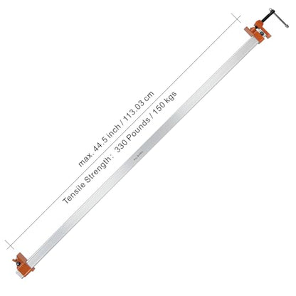 FEIRONG 48-inches Bar Clamps with 2-Pack, 330LB Load Limit with Built-in Ruler, 90° Angled Jaws for DIY Projects & Cabinet Installation - size: Orange 48-inch 2 Pack