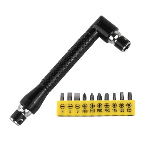 90 Degree Right Angle Screwdriver – Double-Ended L-Shaped Mini Socket Wrench with Extension Handle for Precision Tightening and Repair