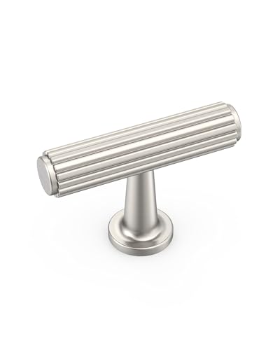 Brushed Satin Nickel Cabinet Knobs Drawer Pulls 10 Pack - color: Brushed Satin Nickel, size: T-Knob