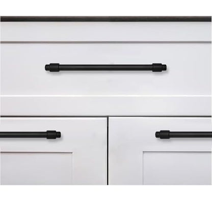 khtumeware 3-3/4 inch 5 Pack Matte Black Cabinet pulls Zinc Alloy Modern and Simple Cabinet Handle Suitable for Custom Whole-House Furniture (Kitchen/Bathroom/Bedroom). - color: Matte Black, size: 3-3/4 Inch