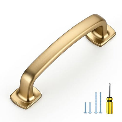 Ravinte Arch Cabinet Pulls 3in 10 Pack Champagne Bronze Cabinet Handles - color: Champagne Bronze, size: 3 inch hole center