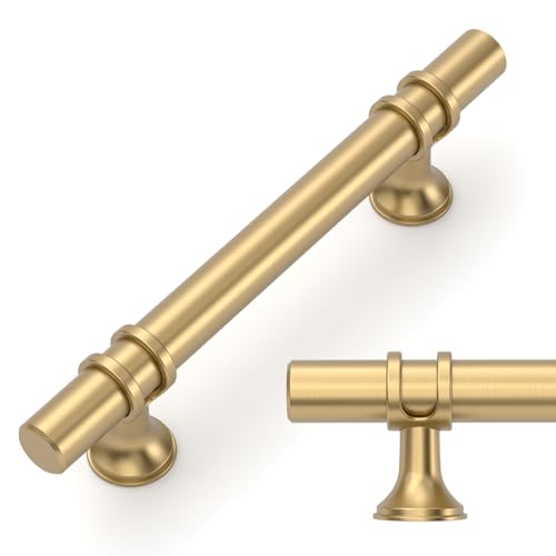 Amerdeco 10 Pack Champagne Bronze Cabinet Pulls 3.75 Inch(96MM) Hole Centers Kitchen Cabinet Handles Cabinets Hardware Drawer Pulls ZH0050 - color: Champagne Bronze, size: 3.75"/96MM Hole Center