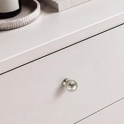 12 Pack Brushed Nickel Cabinet Knobs, 1 Inch Round Dresser Drawer Knobs - color: Brushed Nickel