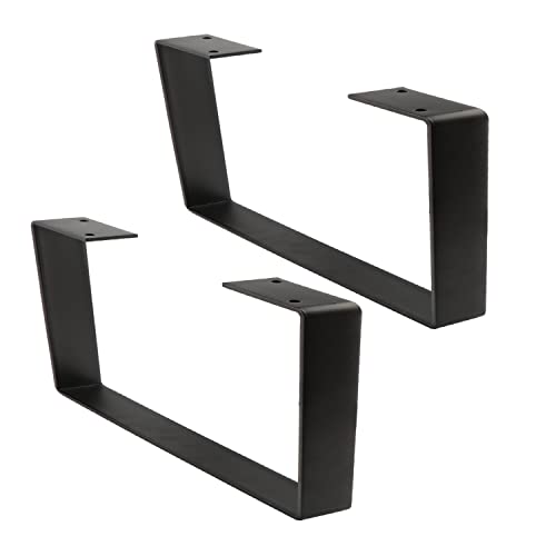 Osring 6 Inch Coffee Table Legs U-Shaped, 2pcs Metal Furniture Leg, Black - size: 6 Inch