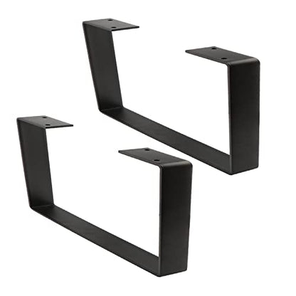 Osring 6 Inch Coffee Table Legs U-Shaped, 2pcs Metal Furniture Leg, Black - size: 6 Inch