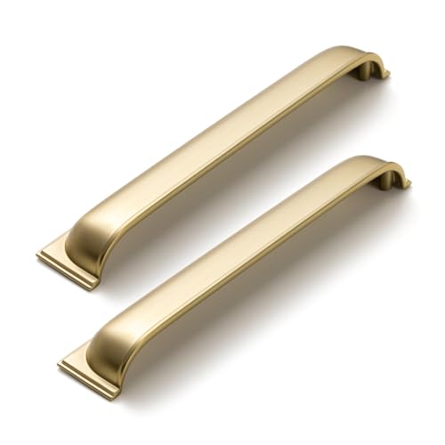 Goo-Ki 6 Pack Champagne Bronze Cup Pulls for Cabinet Zinc Alloy Kitchen Hardware,7-1/2 Inch Hole Center Channing Bin Cup Drawer Pull Handles - color: Champagne Bronze, size: 7-1/2 Inch Hole Center