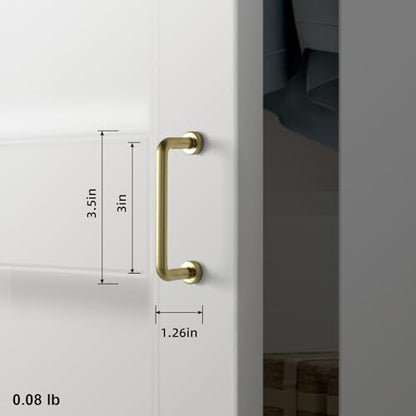 Goo-Ki 6 Pack 3" Center to Center Brushed Gold Modern Cabinet Pulls Solid Contemporary Home Improvement Hardware Drawer Pulls Zinc Alloy Kitchen Handles - color: Brushed Gold, size: 3'' Center to Center
