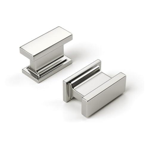 10 Pack Brushed Nickel Cabinet Knobs Solid Kitchen Drawer Knobs - color: Brushed Nickle, size: Single Hole