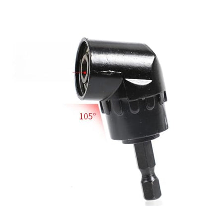 90 Degree Right Angle Drill Adapter Attachment, 1/4" Quick Change Magnetic Bit Socket for Impact Drill Driver, Tight Spaces