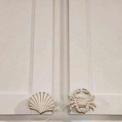 4 Pcs Coastal Cabinet Knobs Ocean Nautical Drawer Pulls (White) - color: White