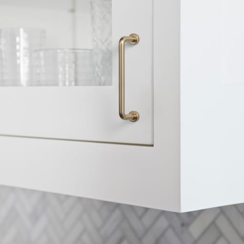 Goo-Ki 6 Pack 3 3/4" Center to Center Champagne Bronze Modern Cabinet Pulls Solid Contemporary Home Improvement Hardware Drawer Pulls Zinc Alloy Kitchen Handles - color: Champagne Bronze, size: 3 3/4'' Center to Center