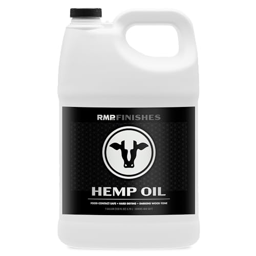 RMP Finishes Hemp Oil for Wood Finishing, Cutting Boards, Butcher Blocks, Countertops, Wooden Utensils, Food Grade, 1 Gallon - size: 128 Fl Oz (Pack of 1)