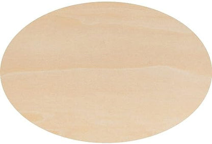 Wooden Oval Cutout 10.5 x 6.5 Inch,Bag of 5 Unfinished Wood Oval Cutout Shape(10.5 * 6.5 in) - size: 10.5 x 6.5 inches