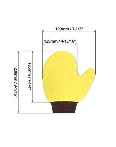 QWORK 4 Pack Painter's Gloves, Soft Microfiber Terry Mitts for Cleaning, Dusting, and Painting