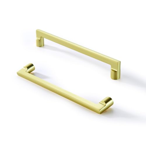 AVICCI 10 Pack Cabinet Pulls 10 Pack 5"/128mm Brushed Gold Kitchen Cabinet Handles Modern Pulls for Dresser Drawers,Cabinet Hardware Cabinet pulls - color: Brushed Gold, size: 5"(128mm)Hole Center-10Pcs