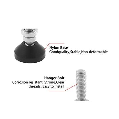 4 PC Screw On Heavy Duty Leveling Feet M8 Threaded, Adjustable Furniture Levelers, Anti Skid Rubber Swivel Levelers for Desk Chair Cabinet Dresser Bench Workbench Machine Leg (D40xM10x50) - size: ['D40xM10x50mm']