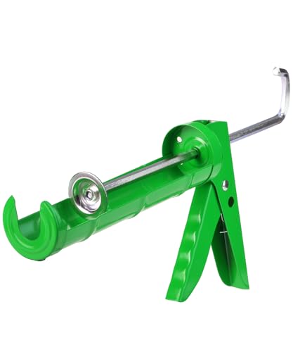 Bates- Caulking Silicone Gun, 10:1 Thrust Ratio, Hand Caulking Guns, No Drip - color: Green, size: 1 Pack