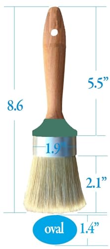 Medium Natural Boar Hair Bristles Chalk Furniture Paint Brush - Forest Green 4 Pack