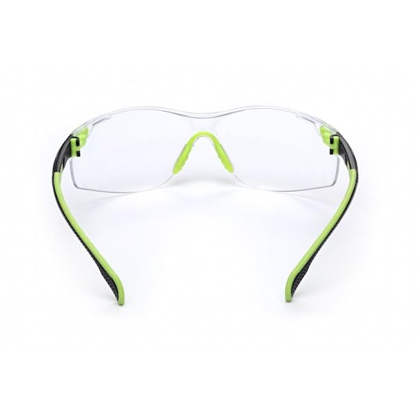 3M Safety Glasses, Solus 1000, Scotchgard Clear Lens, Green/Black Frame - style: Clear Lens, Green/Black Frame