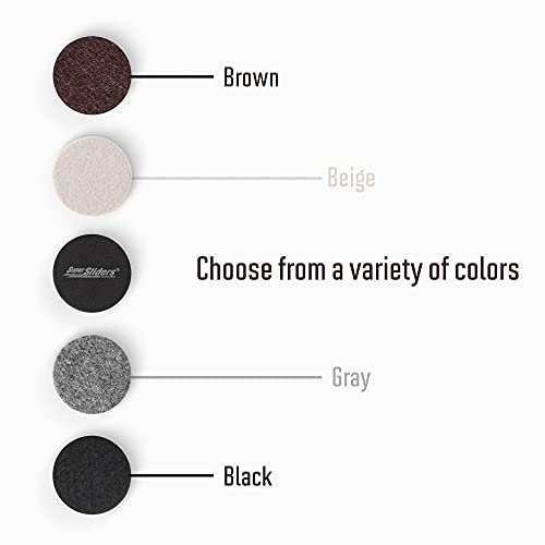 3.5" Reusable Felt Slider (16 PC) Bagged Gray - color: Grey, size: 16 Pack