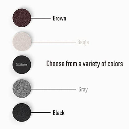 3.5" Reusable Felt Slider (16 PC) Bagged Gray - color: Grey, size: 16 Pack
