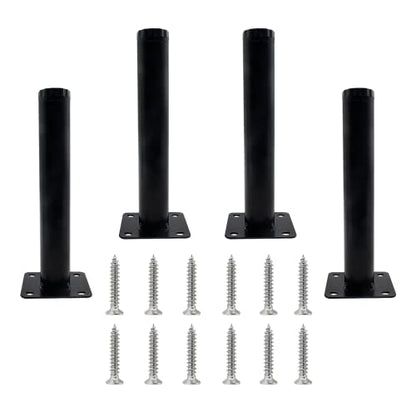Bivethoi 4 PCS Black Adjustable Furniture Legs, 5.7 Inch / 145mm - size: 5.7 Inch / 145mm