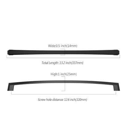 Asidrama 10 Pack 12.6 inch Matte Black Kitchen Cabinet Handles - color: Matte Black, size: 12.6" Hole Center(320mm)