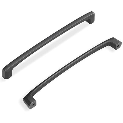 Lardmon 10 Pack 7.5 Inch(192mm) Hole Center Matte Dark Gunmetal Gray Modern Cabinet Pulls Solid Kitchen Cabinet Handles Hardware Bathroom Vanity Pulls Timeless Drawer Pulls Handles for Dresser - color: Gray, size: 7.5 Inch Hole Center, style: 10 Pack