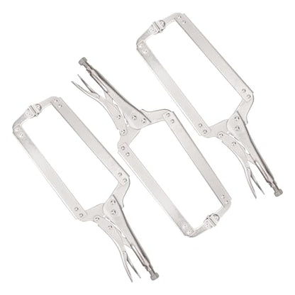 3 Pack 18 Inch C Clamp Locking Pliers with Swivel Pads, C-Clamp Face, Heavy Duty C Clamp Locking Pliers, Adjustable Vise Grip C Clamps for Woodworking and Home Improvement - size: 3 Pack 18 Inch